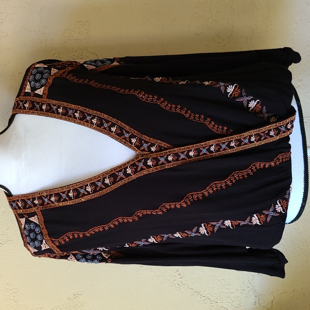 Free People beaded and embroidered blouse.